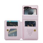 CASEME For Samsung Galaxy Z Flip7 FE 5G Case with RFID Blocking 5 Card Slots C22 Leather Back Cover