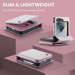CASEME For Samsung Galaxy Z Flip7 FE 5G Case with RFID Blocking 5 Card Slots C22 Leather Back Cover