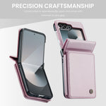 CASEME For Samsung Galaxy Z Flip7 FE 5G Case with RFID Blocking 5 Card Slots C22 Leather Back Cover