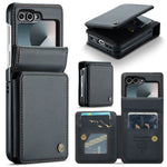 CASEME For Samsung Galaxy Z Flip7 FE 5G Case with RFID Blocking 5 Card Slots C22 Leather Back Cover