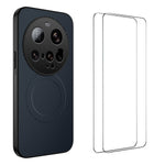 WANLONFENG för Xiaomi 15 ultramagnetiskt skal TQ1-serien kolfiberstruktur PC TPU-mobilskal med 2 st skärmfilmer