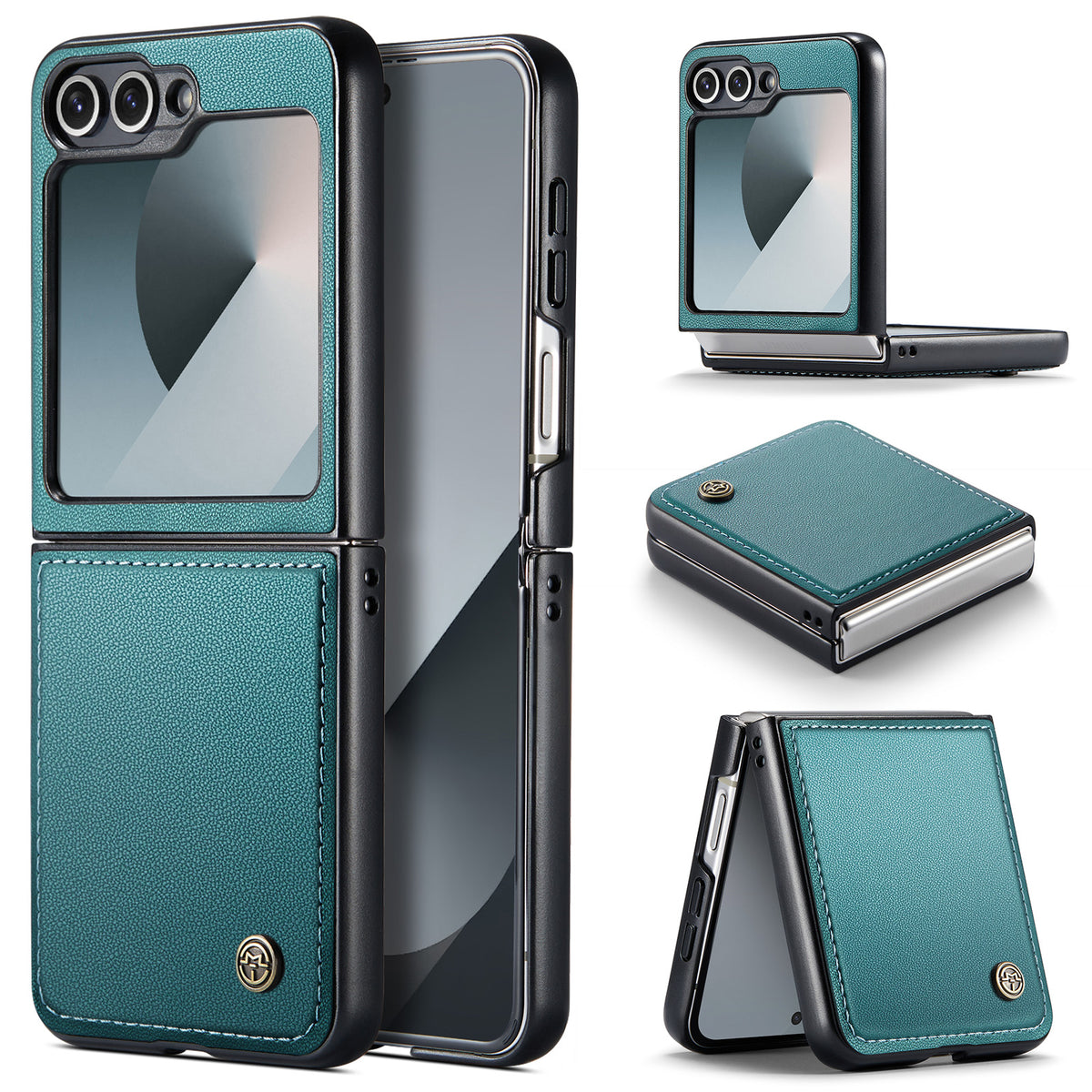 CASEME Til Samsung Galaxy Z Flip7 FE 5G Cover 023-serien RFID-blokerende glansfuldt standertelefoncover