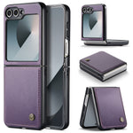 CASEME Til Samsung Galaxy Z Flip7 FE 5G Cover 023-serien RFID-blokerende glansfuldt standertelefoncover