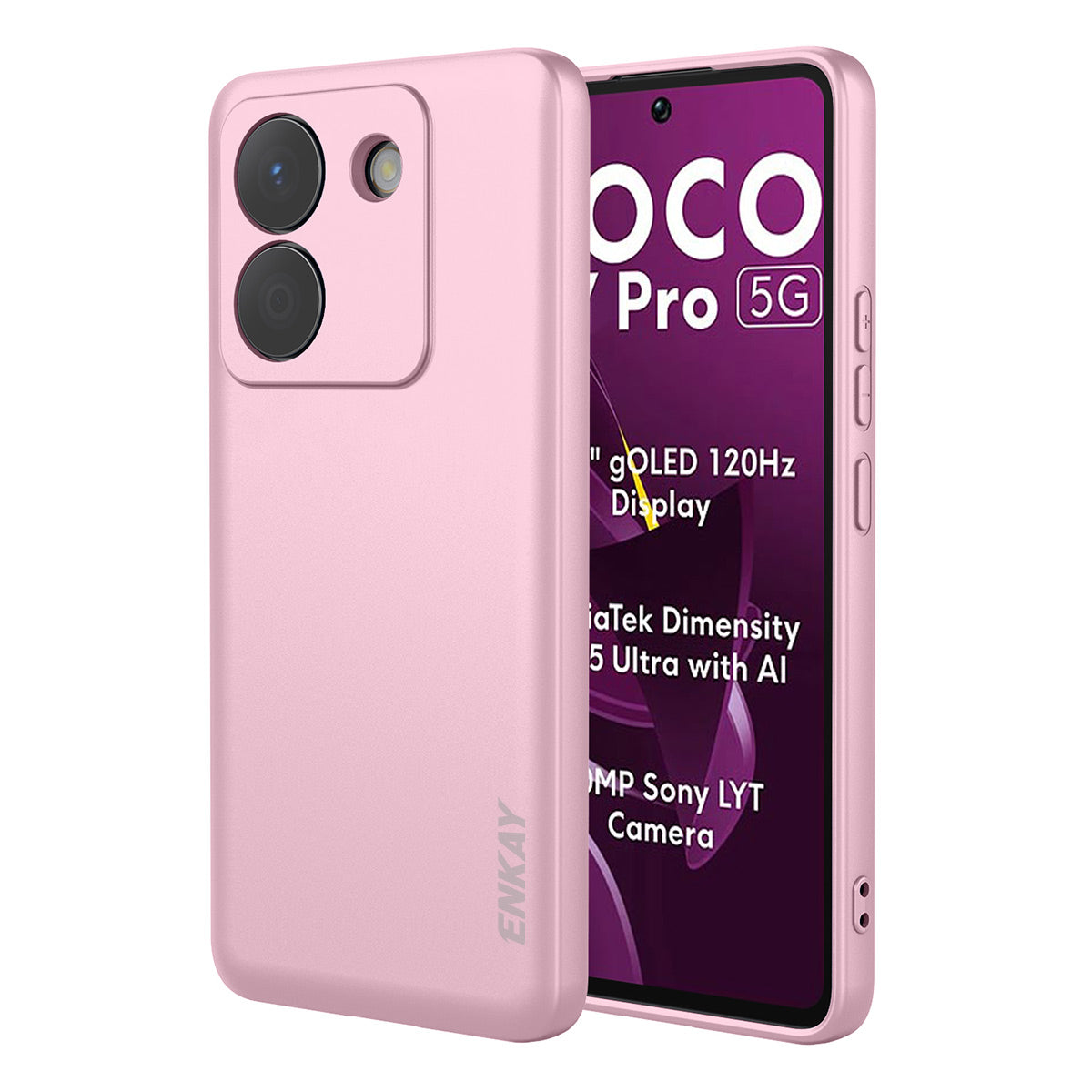 ENKAY HAT PRINCE For Xiaomi Poco M7 Pro 5G Silicone Case   Straight Edge Cell Phone Back Cover