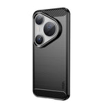 MOFI For Huawei Pura 80 Pro / 80 Pro+ Back Cover  Brushed Texture Carbon Fiber Soft TPU Case