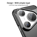 MOFI For Huawei Pura 80 Pro / 80 Pro+ Back Cover  Brushed Texture Carbon Fiber Soft TPU Case
