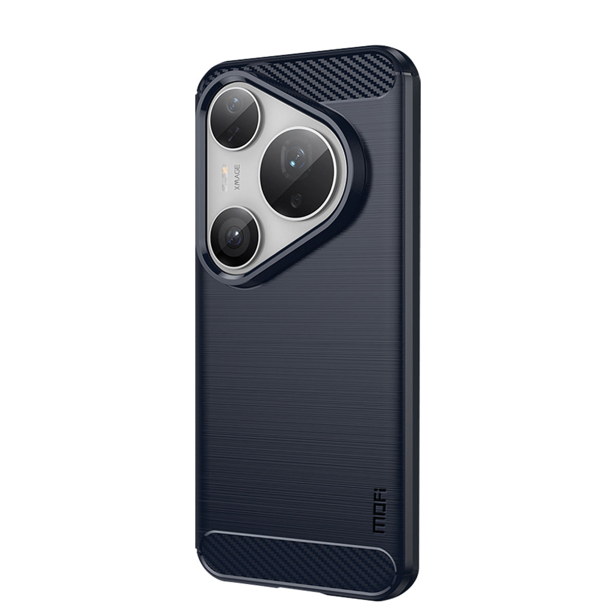 MOFI For Huawei Pura 80 Pro / 80 Pro+ Back Cover  Brushed Texture Carbon Fiber Soft TPU Case