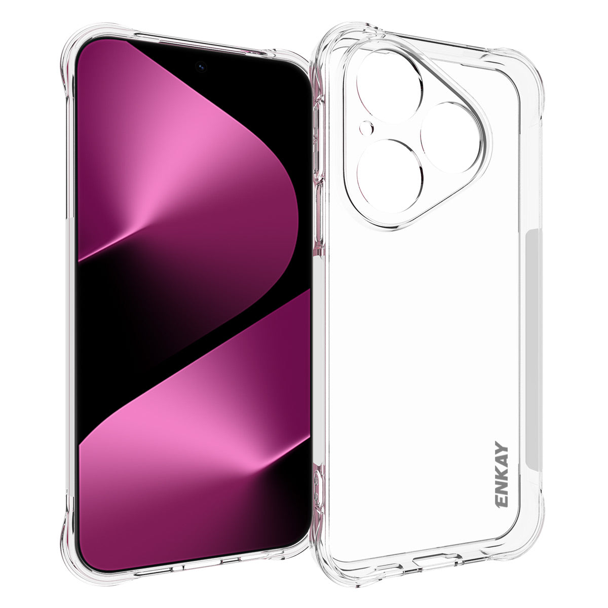 ENKAY HAT PRINCE För Huawei Pura 80 Genomskinligt mobilskal Stötsäkert Halkfritt TPU-Skal