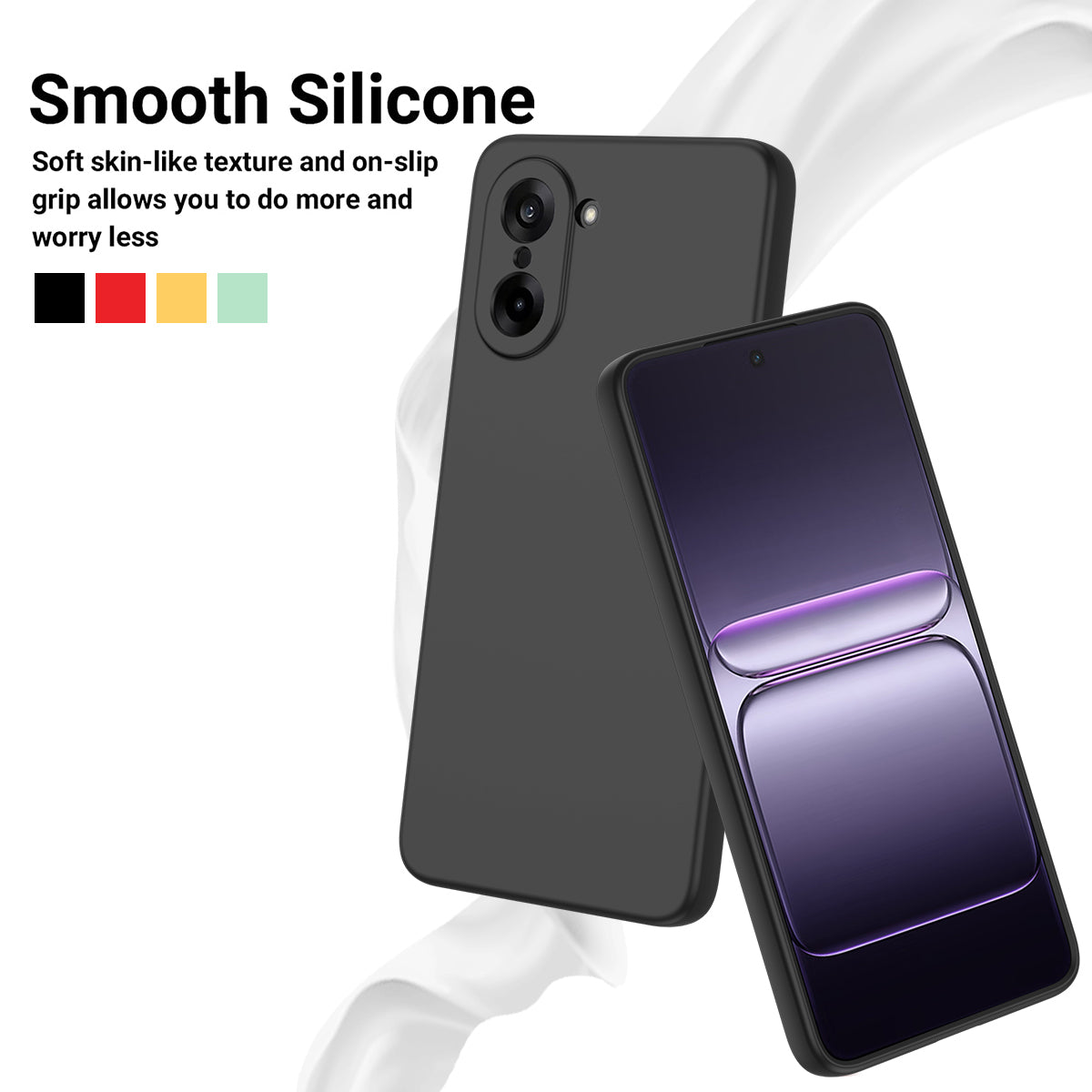For OnePlus Nord CE5 5G Liquid Silicone Case Phone Back Cover with Hand Strap