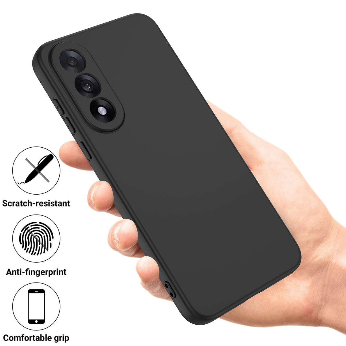 For OnePlus Nord 5 5G Liquid Silicone Case Phone Back Cover with Hand Strap