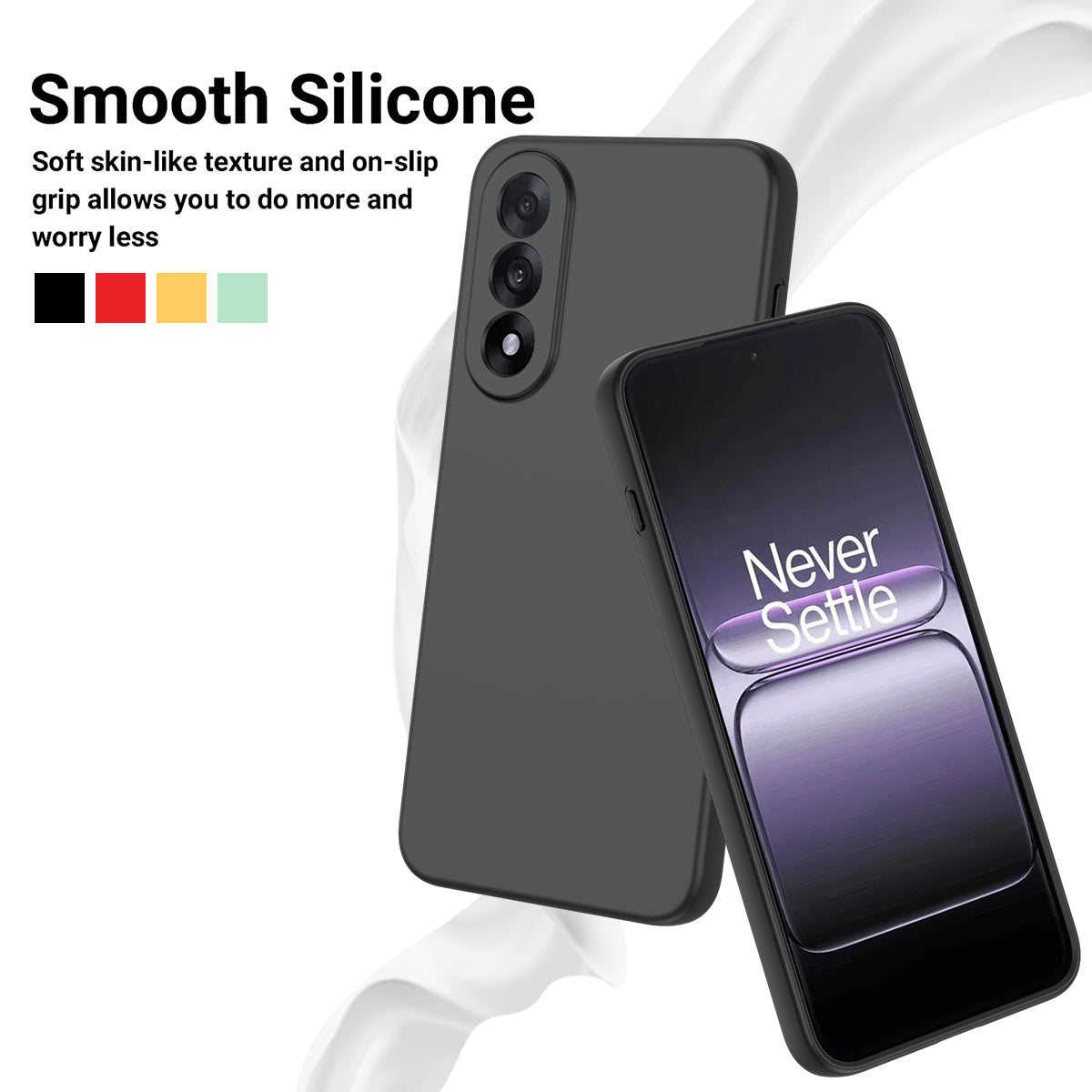 OnePlus Nord 5 5G flytande silikonskal mobilbaksida med handrem