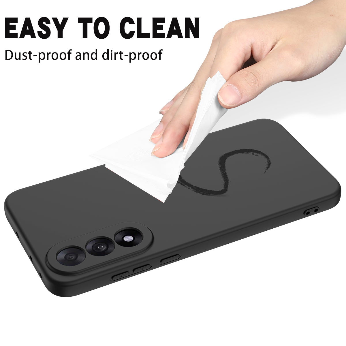 For OnePlus Nord 5 5G Liquid Silicone Case Phone Back Cover with Hand Strap