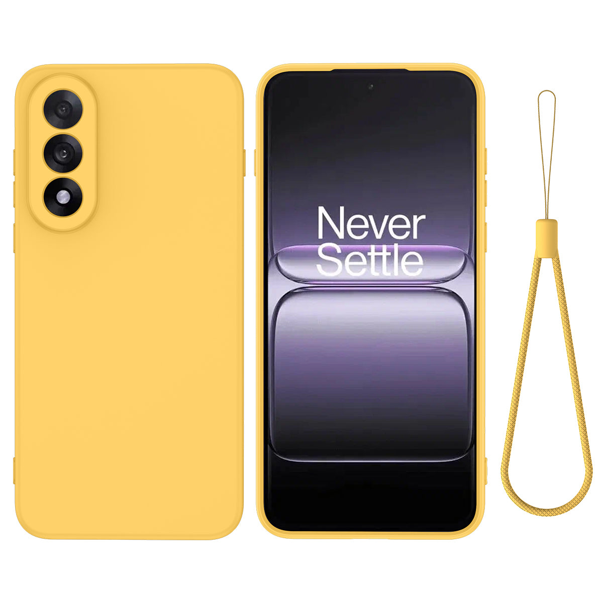 OnePlus Nord 5 5G flytande silikonskal mobilbaksida med handrem
