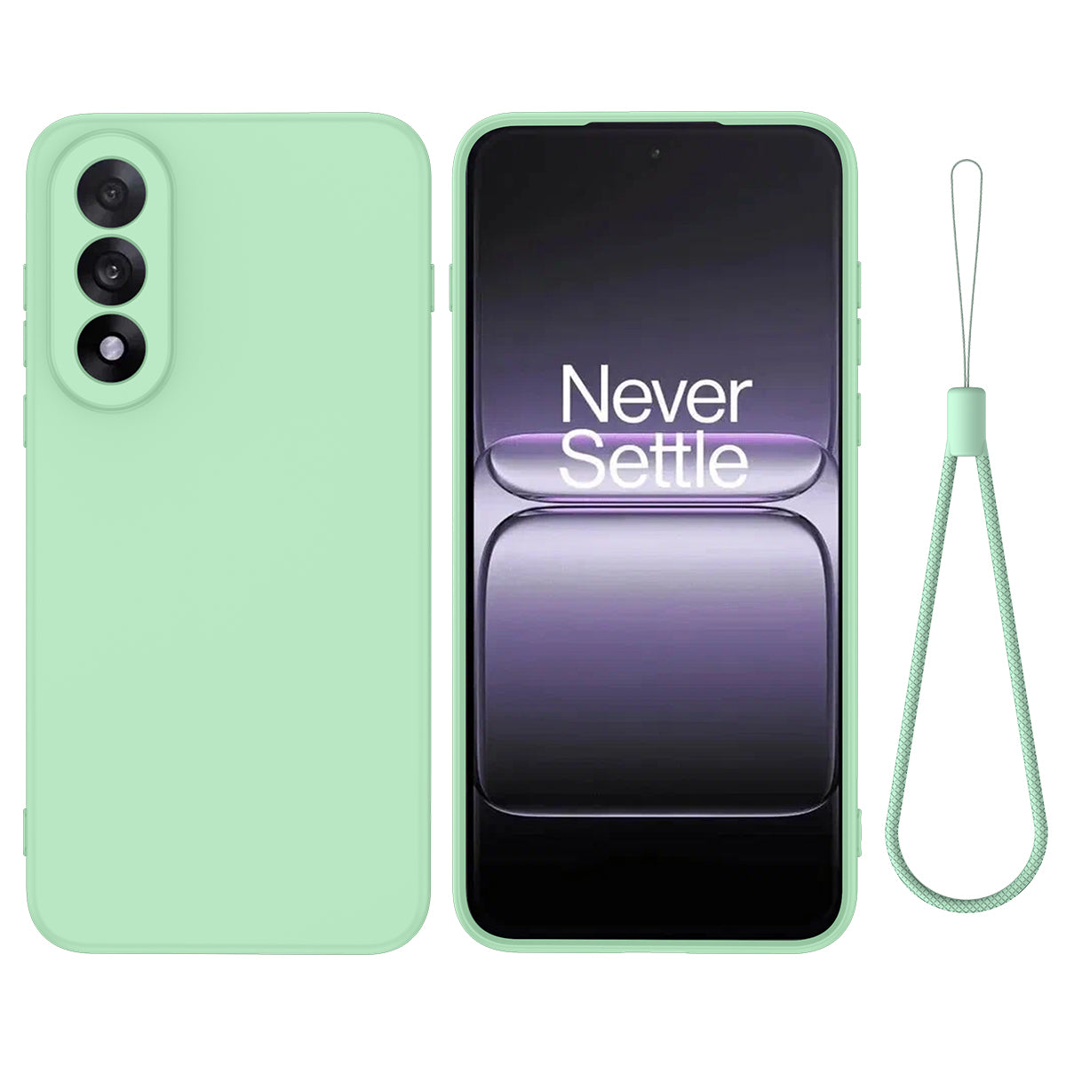 OnePlus Nord 5 5G flytande silikonskal mobilbaksida med handrem