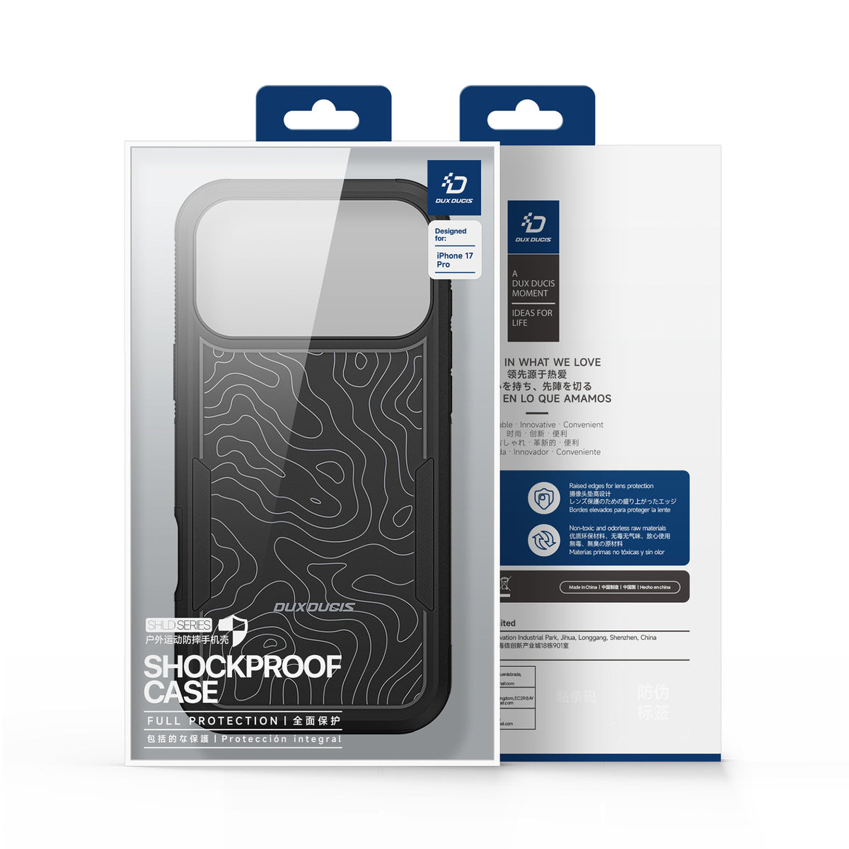 DUX DUCIS Til iPhone 17 Pro Magnetisk Cover SHLD Series 10FT Faldsikring PC + TPU Telefoncover