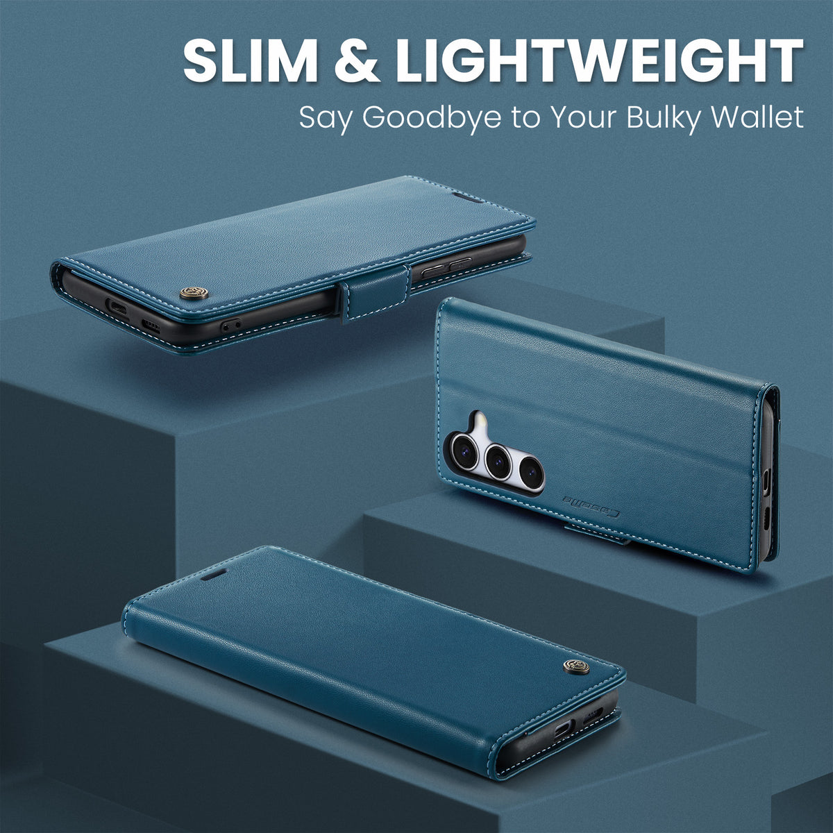 CASEME For Samsung Galaxy S25 FE Case  023 Series RFID Blocking Glossy Stand Phone Cover