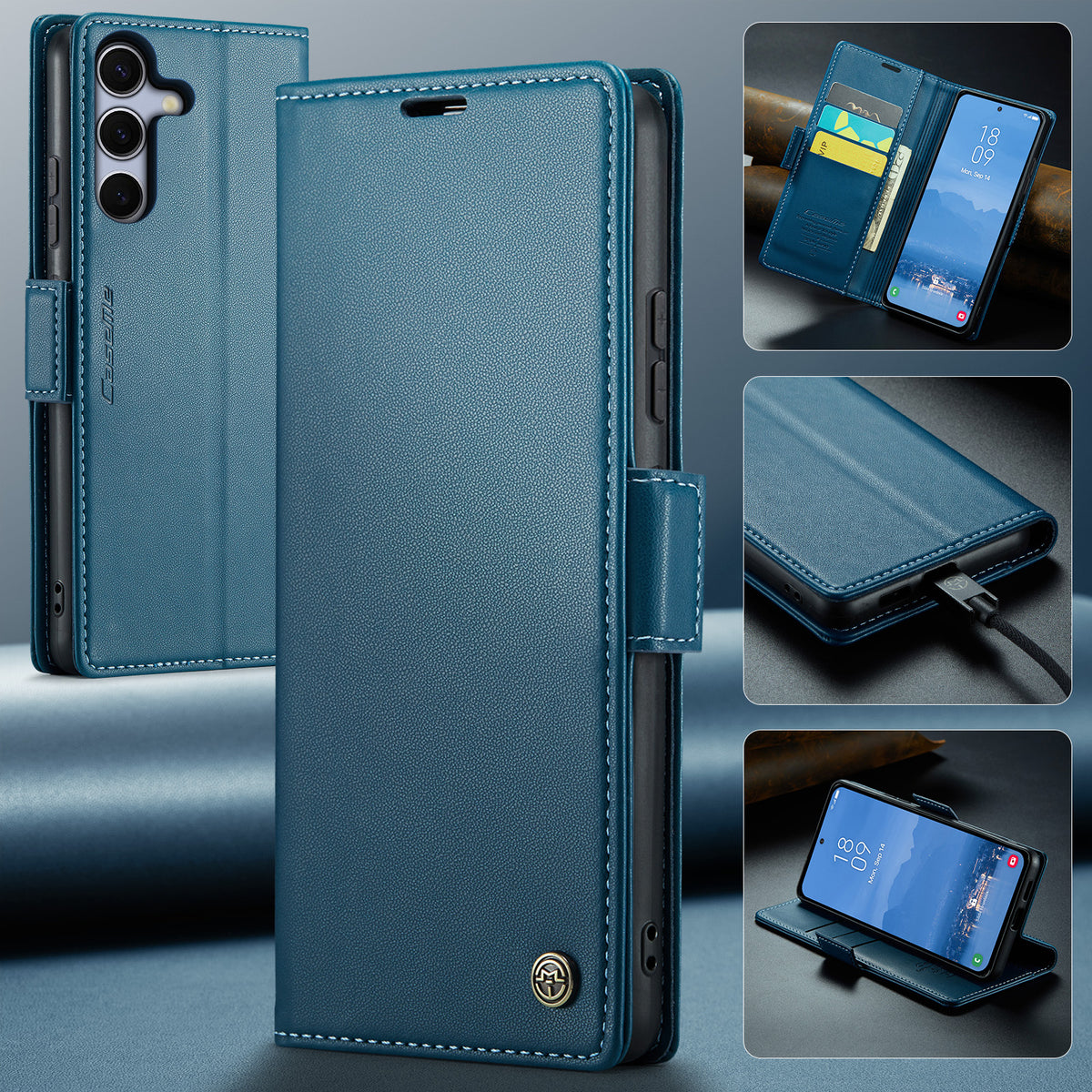 CASEME For Samsung Galaxy S25 FE Case  023 Series RFID Blocking Glossy Stand Phone Cover