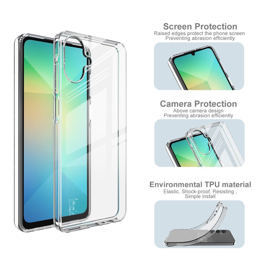 IMAK UX-10-serien för Samsung Galaxy A07 4G / A07s 4G genomskinligt mobilskal mjukt TPU-mobilskal
