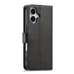 LC.IMEEKE Til iPhone 17 Etui Kalvetekstur PU Læder Standerpung Telefoncover