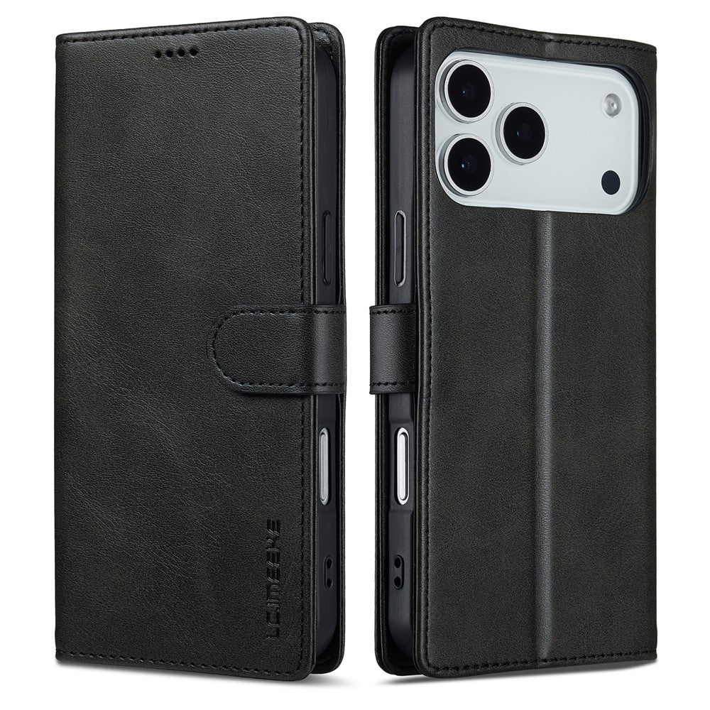 LC.IMEEKE til iPhone 18 Pro Max / 17 Pro Max cover i PU-læder med kalvetekstur, stander og pungefunktion
