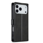 LC.IMEEKE til iPhone 18 Pro Max / 17 Pro Max cover i PU-læder med kalvetekstur, stander og pungefunktion