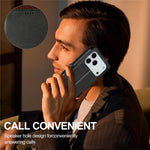 LC.IMEEKE til iPhone 18 Pro Max / 17 Pro Max cover i PU-læder med kalvetekstur, stander og pungefunktion