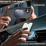 LC.IMEEKE L5 For iPhone 17 Magnetic Phone Case Leather Back Cover with Detachable Card Holder