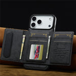 LC.IMEEKE L5 For iPhone 18 Pro / 17 Pro Magnetic Phone Case Leather Back Cover with Detachable Card Holder