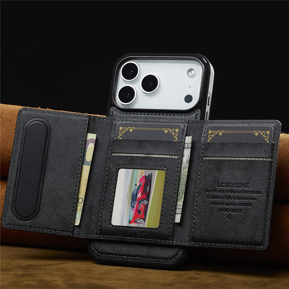 LC.IMEEKE L5 For iPhone 18 Pro Max / 17 Pro Max Magnetic Phone Case Leather Back Cover with Detachable Card Holder