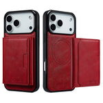 LC.IMEEKE L5 For iPhone 18 Pro Max / 17 Pro Max Magnetic Phone Case Leather Back Cover with Detachable Card Holder