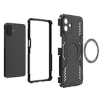 Samsung Galaxy A08 5G / A08 4G / A07 5G / A07 4G / A07s 4G magnetisk Butterfly Armor-hul med hulmønster, varmeafledende PC + TPU-mobilcover