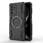 For Samsung Galaxy M36 5G Magnetic Case Butterfly Armor Hollow Heat Dissipation PC + TPU Phone Cover