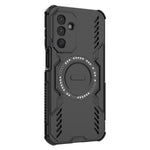 For Samsung Galaxy M36 5G Magnetic Case Butterfly Armor Hollow Heat Dissipation PC + TPU Phone Cover
