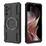 For Samsung Galaxy M36 5G Magnetic Case Butterfly Armor Hollow Heat Dissipation PC + TPU Phone Cover
