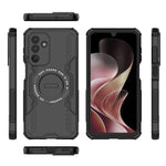 For Samsung Galaxy M36 5G Magnetic Case Butterfly Armor Hollow Heat Dissipation PC + TPU Phone Cover
