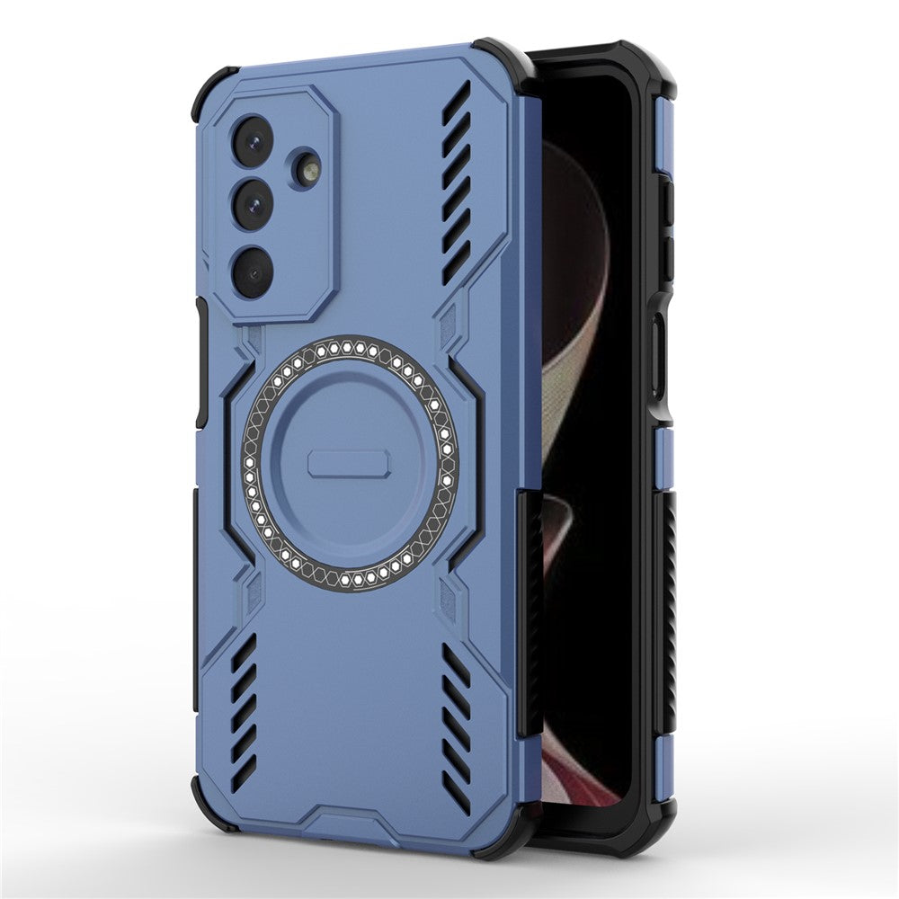 For Samsung Galaxy M36 5G Magnetic Case Butterfly Armor Hollow Heat Dissipation PC + TPU Phone Cover