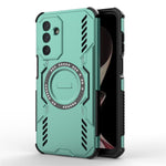 For Samsung Galaxy M36 5G Magnetic Case Butterfly Armor Hollow Heat Dissipation PC + TPU Phone Cover
