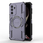 For Samsung Galaxy M36 5G Magnetic Case Butterfly Armor Hollow Heat Dissipation PC + TPU Phone Cover