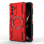 For Samsung Galaxy M36 5G Magnetic Case Butterfly Armor Hollow Heat Dissipation PC + TPU Phone Cover