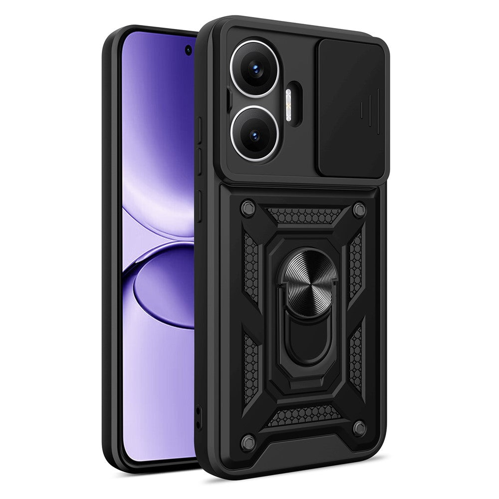 For Xiaomi Redmi Turbo 4 Pro 5G  /  Poco F7 5G Case with Slide Camera Lid PC + TPU Kickstand Phone Cover