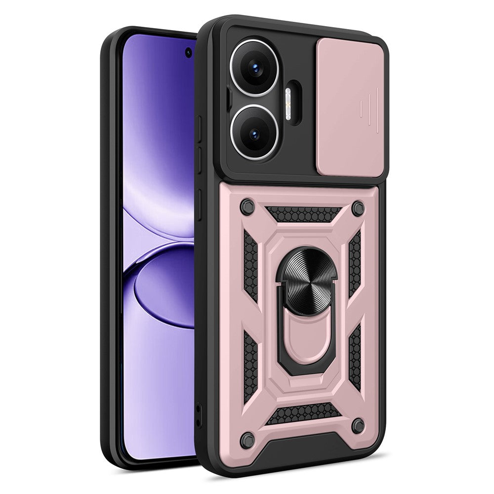 For Xiaomi Redmi Turbo 4 Pro 5G  /  Poco F7 5G Case with Slide Camera Lid PC + TPU Kickstand Phone Cover