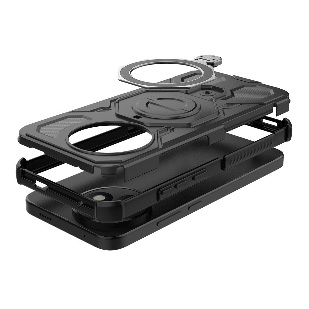 For Xiaomi Redmi K80 Ultra 5G Magnetic Case Rotating Metal Kickstand Shockproof PC + TPU Phone Back Cover