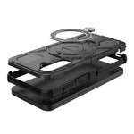 Til Samsung Galaxy M36 5G Magnetisk Cover Roterende Metal Kickstand Stødabsorberende PC + TPU Telefon Bagcover