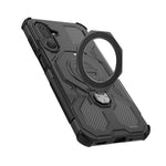 Til Samsung Galaxy M36 5G Magnetisk Cover Roterende Metal Kickstand Stødabsorberende PC + TPU Telefon Bagcover