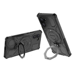 For OnePlus Nord CE5 5G / Ace 5 Racing 5G Magnetic Case Rotating Metal Kickstand PC + TPU Phone Back Cover
