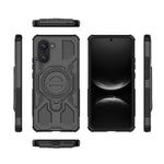 For OnePlus Nord CE5 5G / Ace 5 Racing 5G Magnetic Case Rotating Metal Kickstand PC + TPU Phone Back Cover
