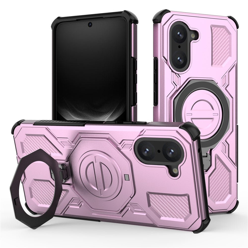 For OnePlus Nord CE5 5G / Ace 5 Racing 5G Magnetic Case Rotating Metal Kickstand PC + TPU Phone Back Cover