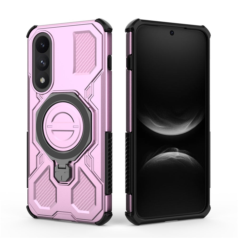 Til OnePlus Ace 5 Ultra 5G / Nord 5 5G Magnetisk Etui Roterende Metal Støttefod PC + TPU Telefon Bagcover