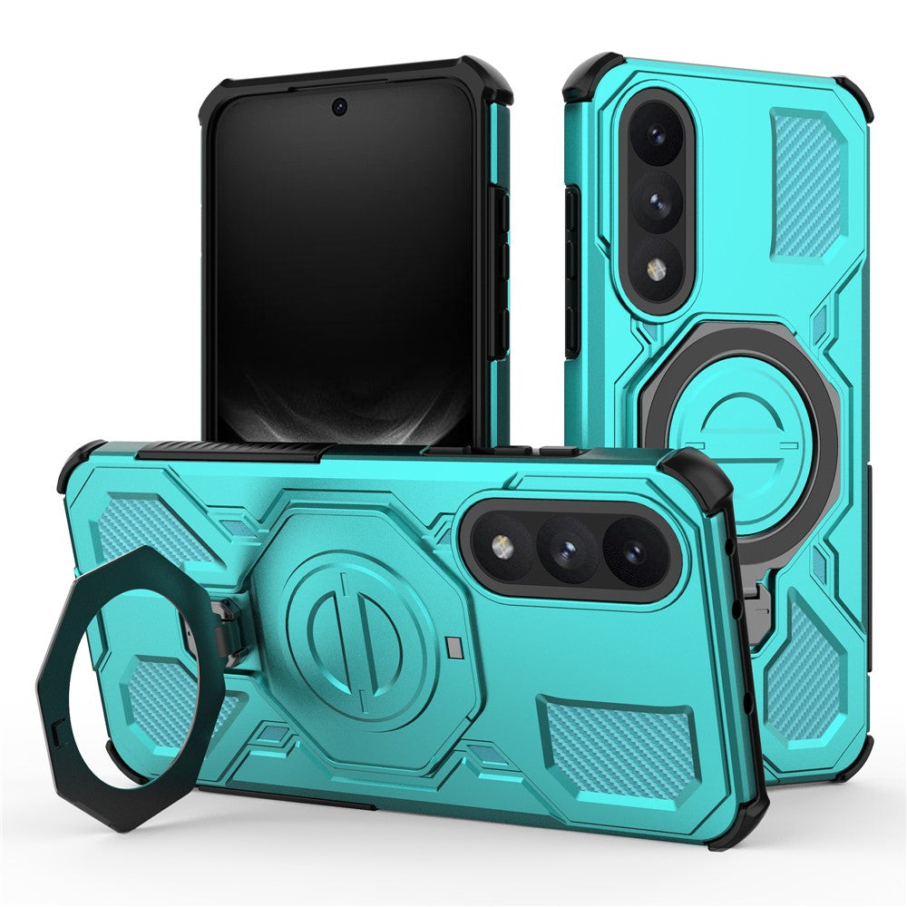 Til OnePlus Ace 5 Ultra 5G / Nord 5 5G Magnetisk Etui Roterende Metal Støttefod PC + TPU Telefon Bagcover