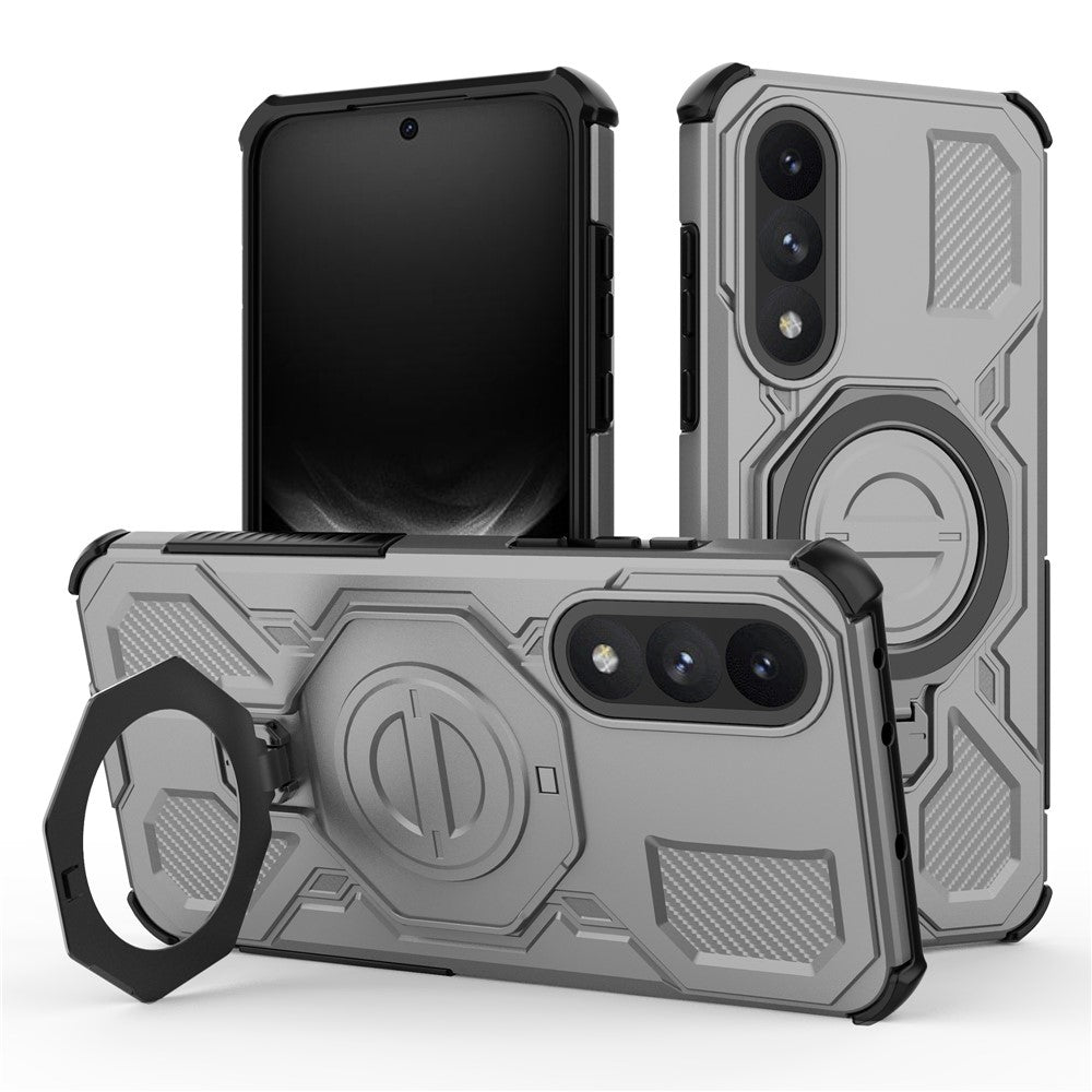 Til OnePlus Ace 5 Ultra 5G / Nord 5 5G Magnetisk Etui Roterende Metal Støttefod PC + TPU Telefon Bagcover